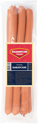 Сосиски Баварские (газ) 0,350 гр, Владпродукт