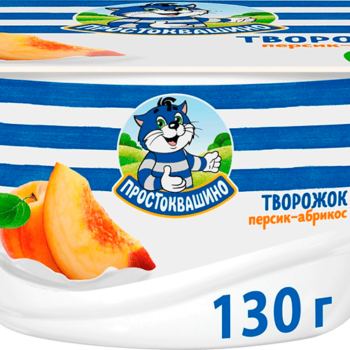 Простоквашино Продукт творожн. "Творожок" Персик абрик. 3,6% 130 г