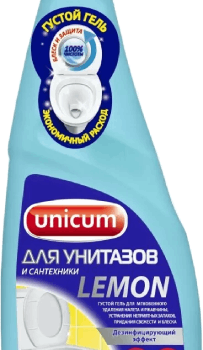 Гель для чистки унитазов Уникум "Лимон" 750мл